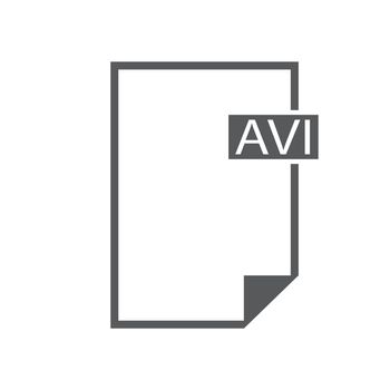 avi video icon on white background. flat style. video icon for your web site design, logo, app, UI. avi video sign.