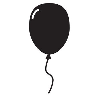 line balloon icon on white background. flat style. line balloon icon for your web site design, logo, app, UI. balloon sign. black ballon symbol.