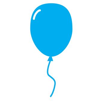 line balloon icon on white background. flat style. line balloon icon for your web site design, logo, app, UI. balloon sign. blue ballon symbol.