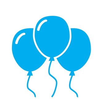 line balloon icon on white background. flat style. line balloon icon for your web site design, logo, app, UI. balloon sign. blue ballon symbol.