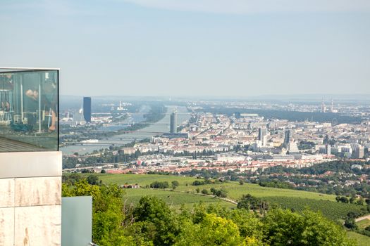 Vienna, the capital of Austria, seen from Kahlenberg a mountain to the north of the city