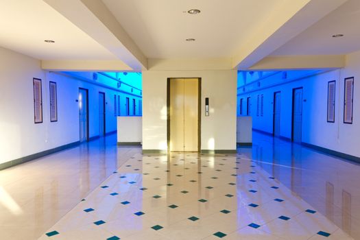 Modern Architectural Skylight Structure from Indoor hotel bule roof Building