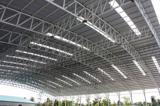 carpark metal roof structure