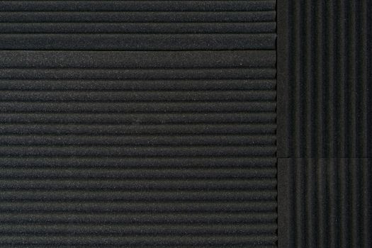 Close up of studio acoustic foam rubber wall pattern.