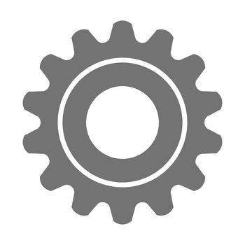 Gear or cog icon on white background.Technological driving, symbol,