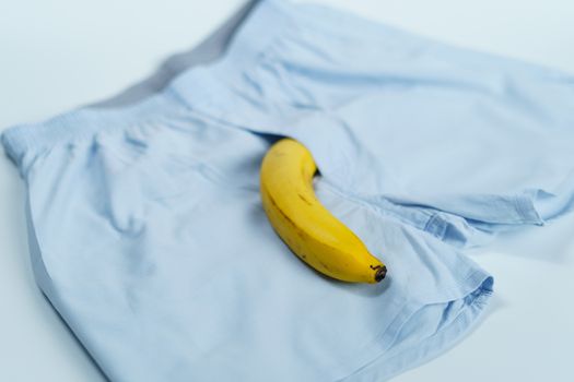 Banana and boxer in sex concept.