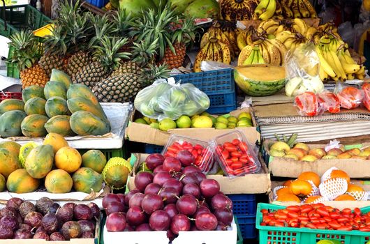 A local fruit store with a wide variety of fruits