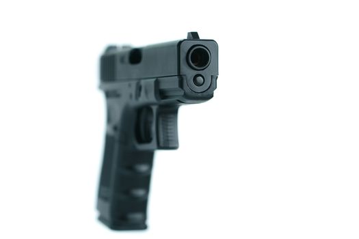Pistol isolated on white background.
