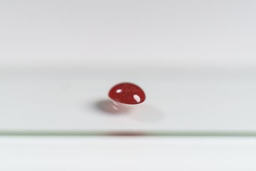 Human blood on slide glass microscope in laboratory.