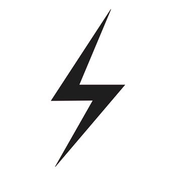 lightning bolt icon on white background. flat style. lightning bolt icon for your web site design, logo, app, UI. eletric power sign. perfect black symbol.