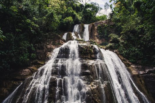 Bayoz waterfall located in the central jungle, in Chanchamayo - Peru