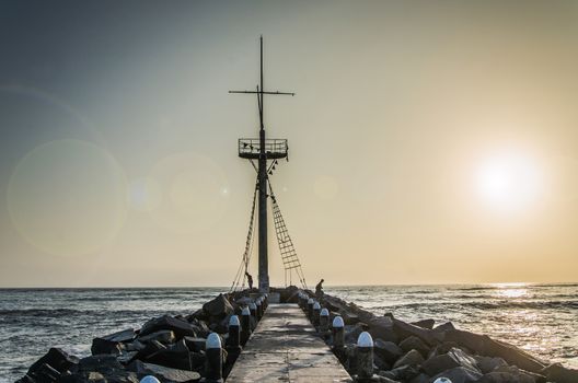 Flagpole on the coast of Lima - Peru