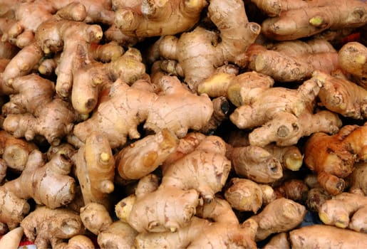 heap of ginger root