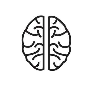 brain icon on white background. brain icon sign.  flat style. brain icon for your web site design, logo, app, UI.
