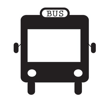 bus icon on white background. flat style. bus icon for your web site design, logo, app, UI. bus symbol. bus sign. 