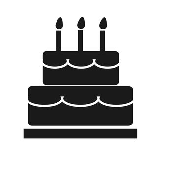 ake icon on white background. flat style. cake icon for your web site design, logo, app, UI. cake symbol. cake sign. 