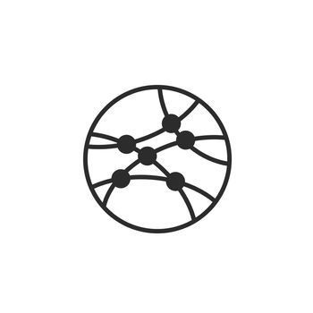 Connect icon on white background.Social media communication symbol.