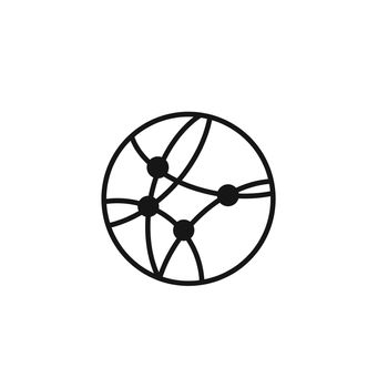 Connect icon on white background.Social media communication symbol.