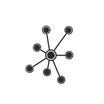 Connect icon on white background.Social media communication symbol.