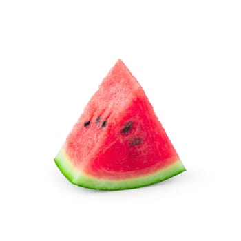 Sliced of watermelon isolated over white background.