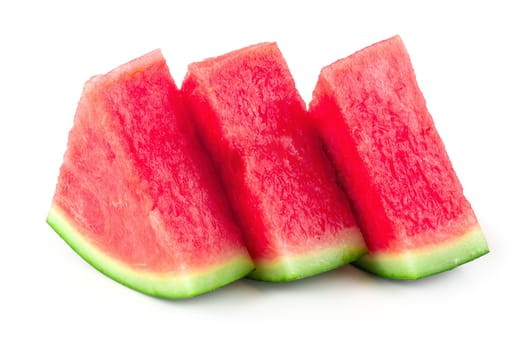 Sliced of watermelon isolated on a white background.