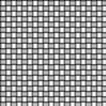 -- an abstract graphic resembling a metallic woven pattern
