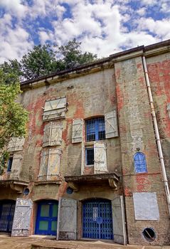 An old deserted Japanese army communications base from World War Two in Taiwan
