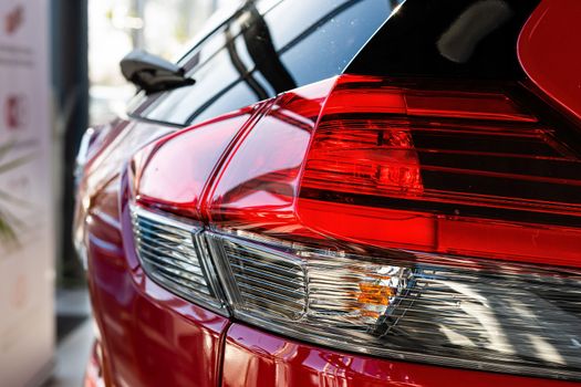 Close-up of the rear light of a modern car. Exterior details - image