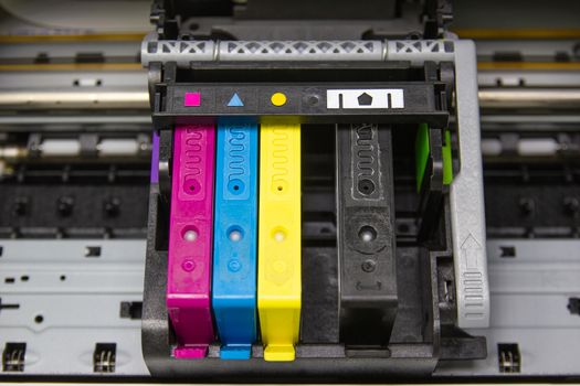 An ink cartridge or inkjet cartridge is a component of an inkjet printer that contains the ink four color