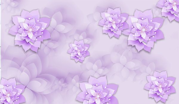 3d wallpaper  purple flower swan butterfly jewelry  background