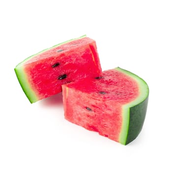 Sliced of watermelon isolated on a white background.