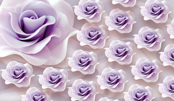 3d wallpaper  purple flower swan butterfly jewelry  background