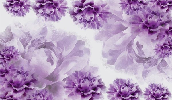 3d wallpaper  purple flower swan butterfly jewelry  background