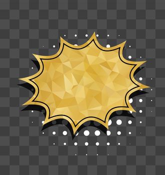 Star gold sparkle comic text balloon sound effects. Vector glitter icon speech phrase, cartoon label tag expression, sounds illustration. Comics book bubble