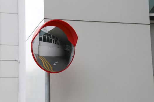 Convex mirror for drivers to see the visibility a wide angle.