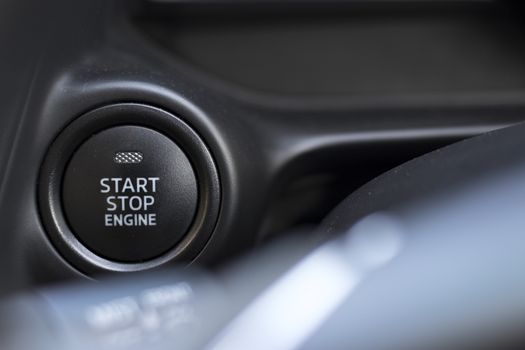 Button for starting and turning off the engine of the car.