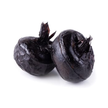 Boiled water chestnuts isolated on a white background