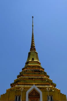 Ancient Pagoda at Wat Uthai Tharam Temple Bangkok, Thailand.