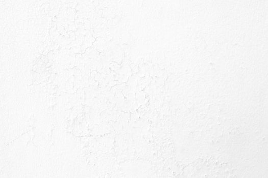 White Peeling Paint on Concrete Wall Texture Background.