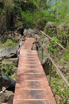 Metal Path Way in Mountain.