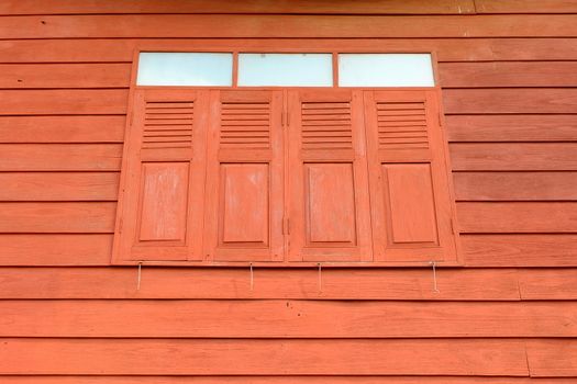 Red Wood Windows Background.