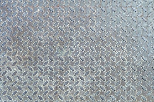 Old Diamond Metal Plate Background.