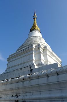 Ancient Pagoda at at Wat Chalermprakiat Temple in Lampang Province, Thailand.