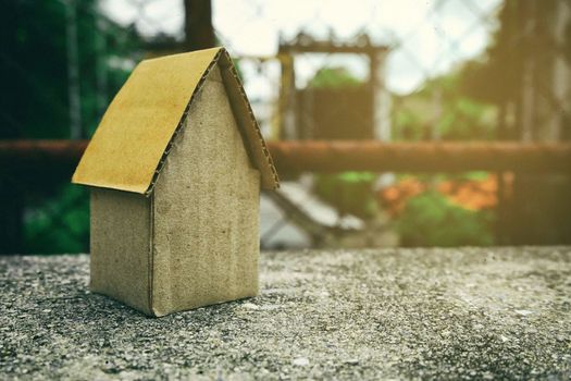 Cardboard House with Light Leak.