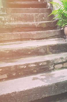 Stone Stair with Light Leak.