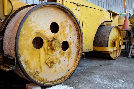 Road Roller Parking in The Garage.