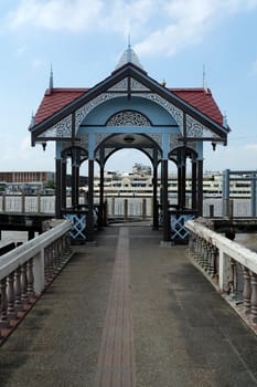 Beautiful Ancient Pavilion in Front of Santa Cruz Catholic Church, Bangkok Thailand.