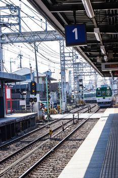 Fushimi-Inari Station is a railway station located in Fushimi-ku at tourists to visit come down the Fushimi Inari Shrine, Kyoto, Japan.