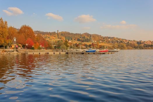 Lake Viverone is the third largest lake in Piedmont in Italy , It is a lake of glacial origin,and an important fish and tourist resource