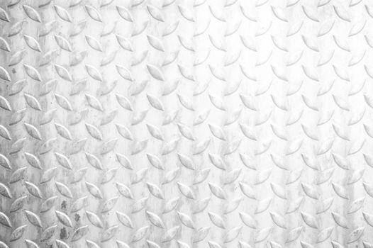 White Grunge Diamond Plate Texture Background.
